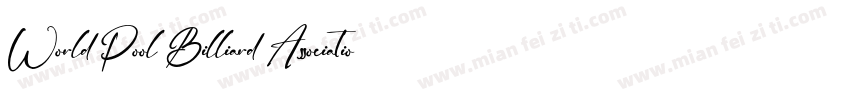 World Pool Billiard Association字体转换